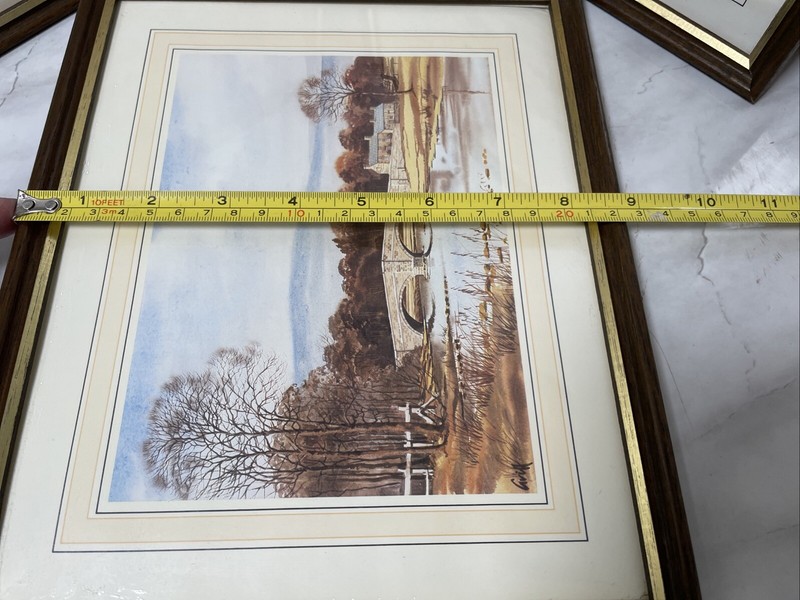 3 x Watercolour Landscape Prints George Griff Griffiths Framed 10.5” x 9” gallery
