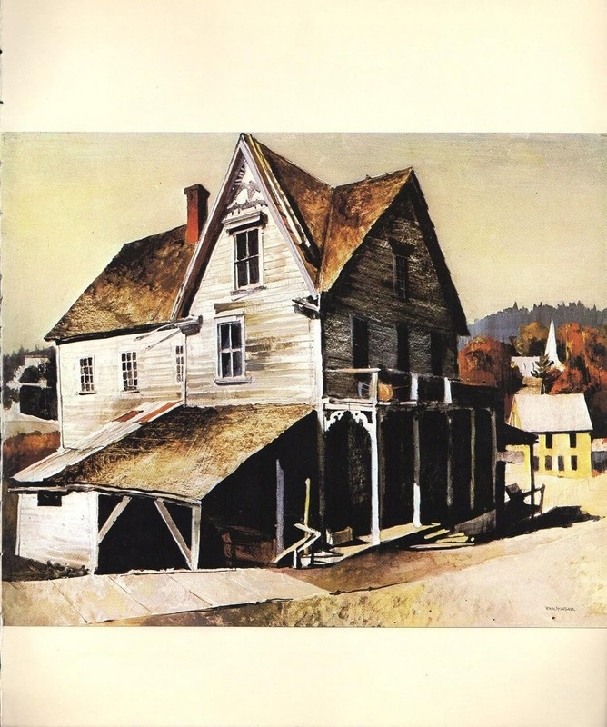 1970 Vintage CALIFORNIA Full Color Art Plate «NEVADA CITY» McIntyre Lithograph