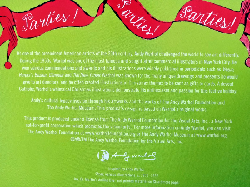 Boxed Andy Warhol 1950s Shoe Art Holiday Christmas Cards 12 Cards Envelopes NEW gallery