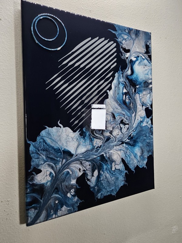 Lg 3pc set. 1, 16x20/2, 14x18. 3D Effects, Resin. Titled, Peaceful Thoughts. gallery
