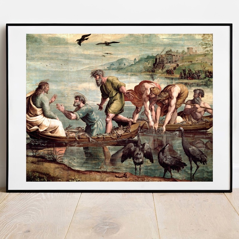 Art print Raphael The Miraculous Draught of Fishes poster wall Art painting