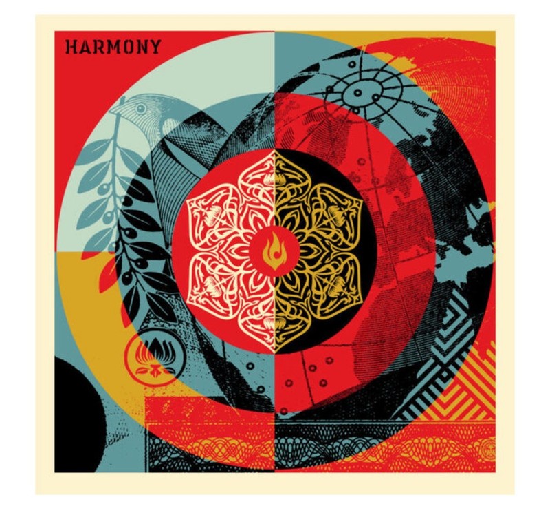 Shepard Fairey Signed And Numbered Print: Global Harmony