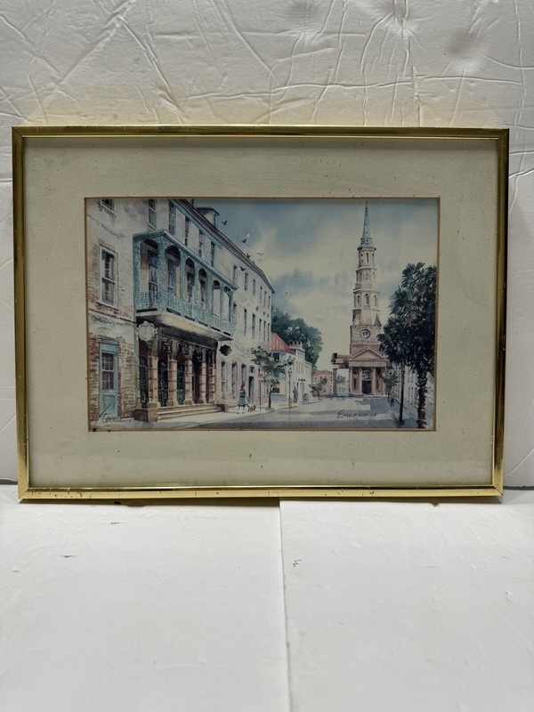 Vintage Ed Emerson Print “Church Street»