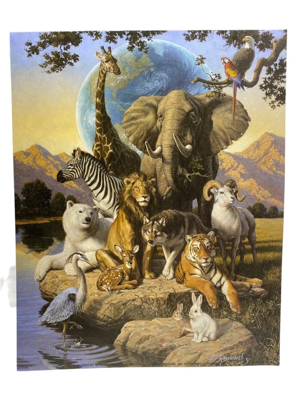 Animals Of The World By JJ Himsworth 8x10 inch Lithograph Framable Print 8-0104