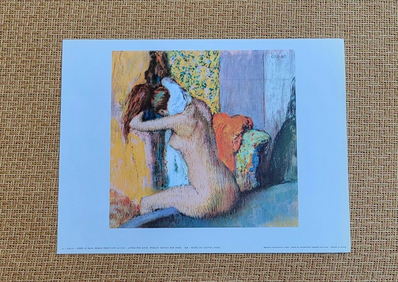 Vintage Art Reproduction Print: After the Bath, Woman Drying Her Neck by Degas gallery