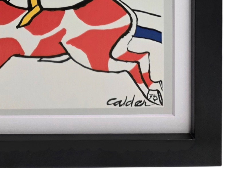 ALEXANDER CALDER Yellow Equestrienne Plate Signed Mid Century Modern Art Print gallery