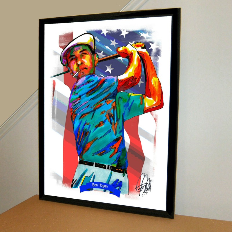 Ben Hogan Golf Poster Print Wall Art 18×24
