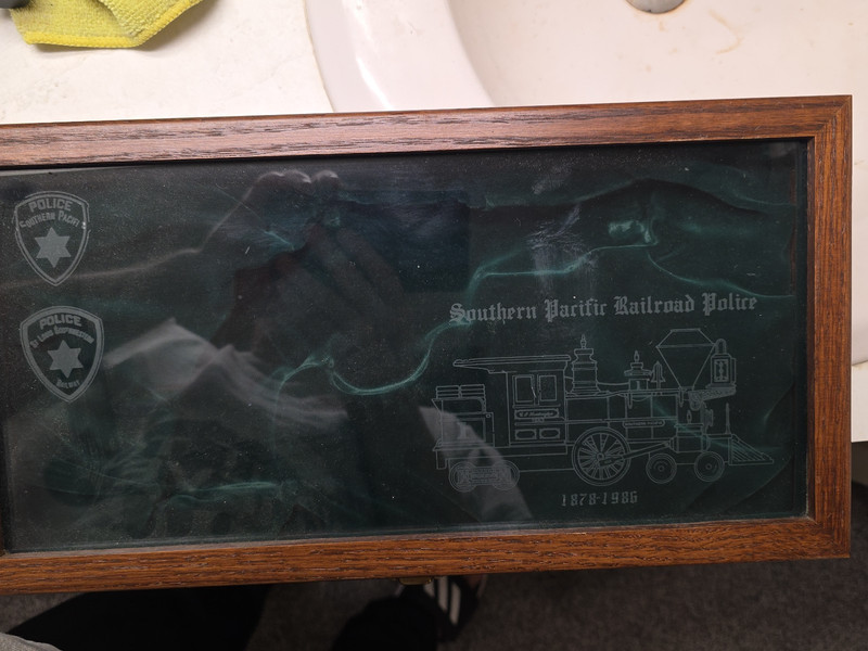 Southern Pacific Railroad Framed Technical Print, Portrait, Locomotive 1878-1986