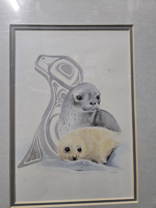 Original Print Artist Sue Coleman Lithograph «The Seal» Tribal Art