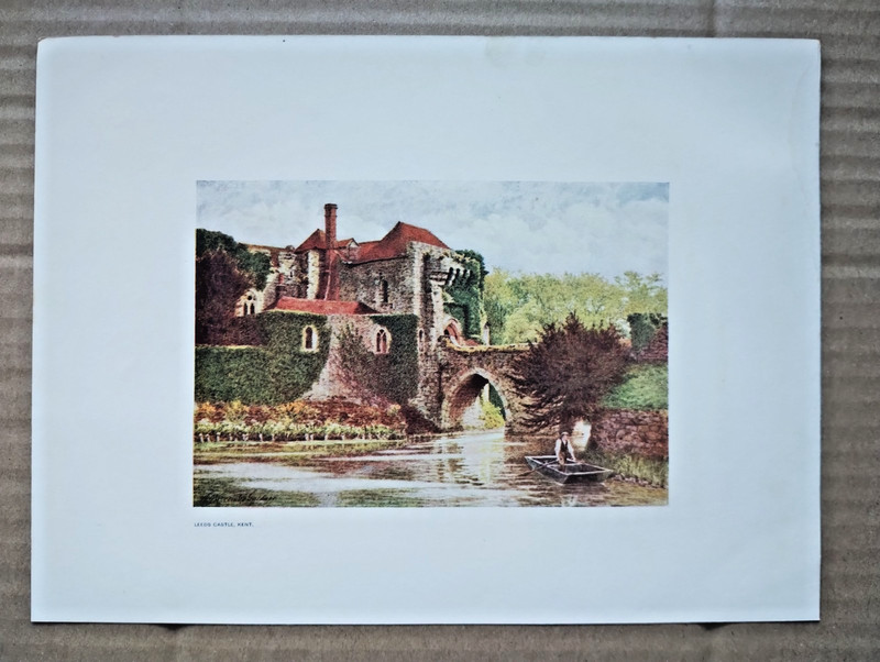 Leeds Castle, Kent – Antique Print – 1911