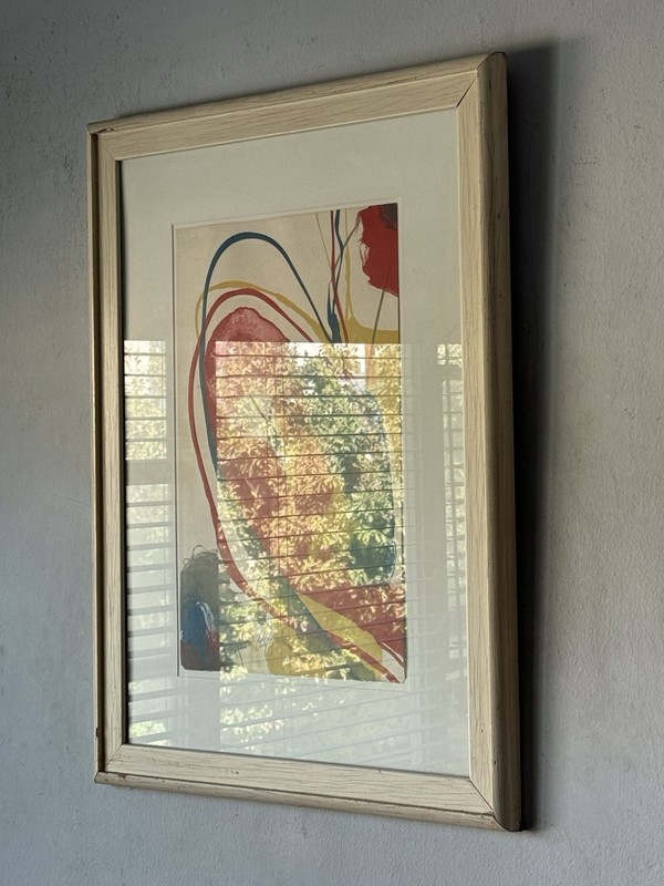 PAUL JENKINS VINTAGE MODERN ABSTRACT CUBISM LITHOGRAPH OLD CUBIST MODERNISM 1972 gallery