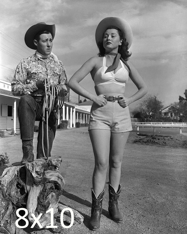 Cowgirl Cowgirls 1950’s Vintage Western Unframed Nostalgia Art Print 8×10″