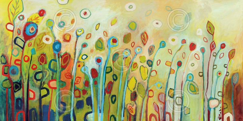 ABSTRACT ART PRINT – Within by Jennifer Lommers Floral Flower Poster 10×8
