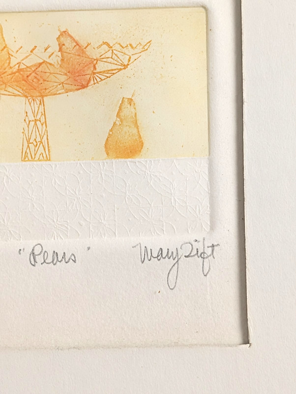 Mary Tift "Pears" Signed Limited Edition Intaglio Etching Print gallery