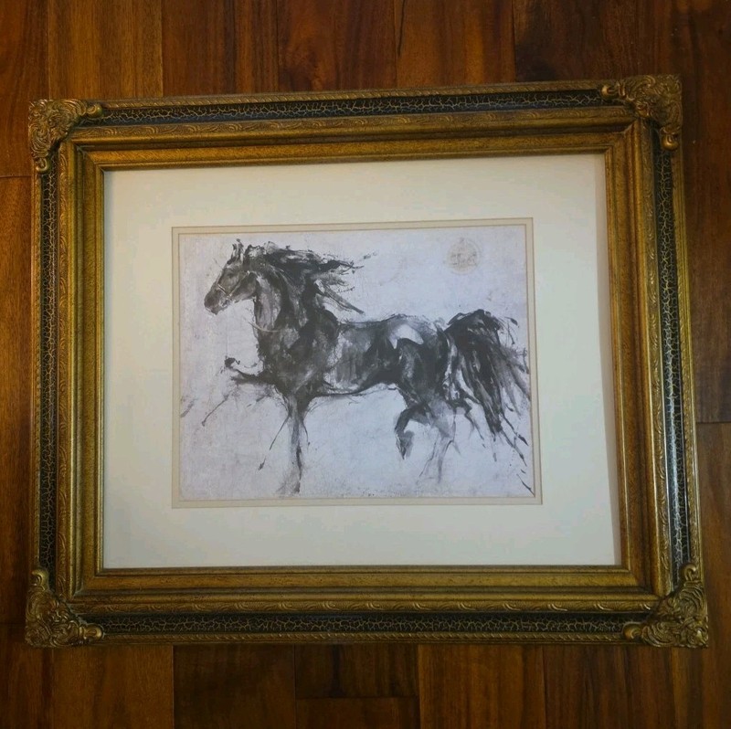 Framed Marta Gottfried Abstract Expressionist Art Print Lepa Zena Dark Horse