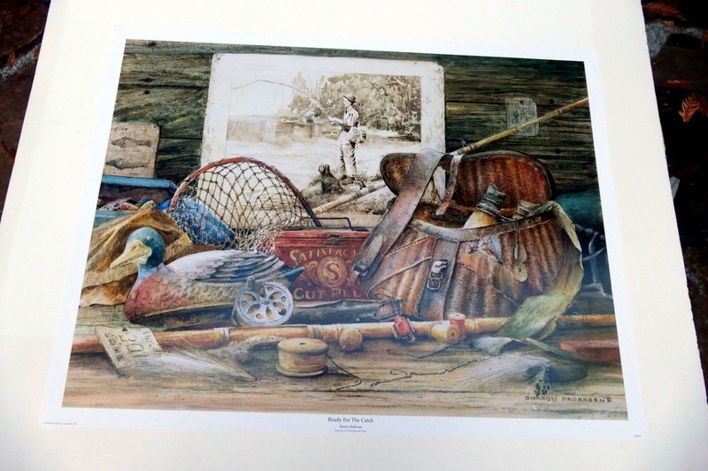 Sharon Pedersen Ready for The Catch Artist Hand Signed 20X25" Print gallery