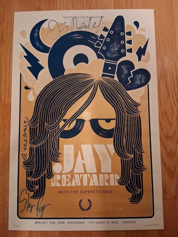 JAY REATARD SIGNED SCREEN PRINT POSTER 11 Of 350 Punk Autograph Kbd Doublenaut