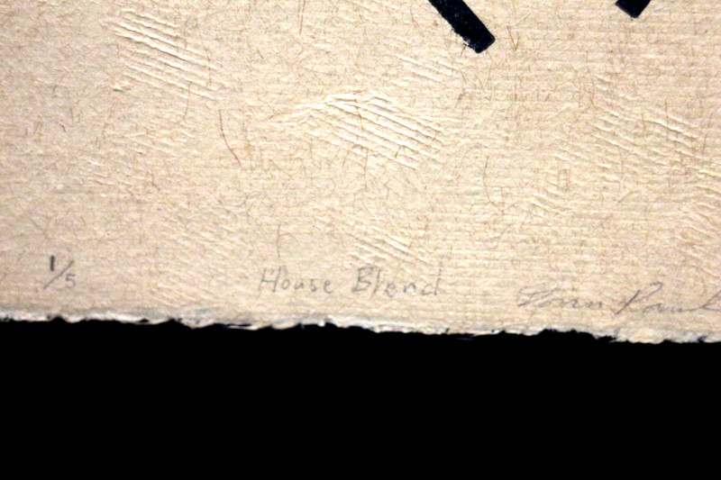 "French Roast" Relief Collagraph oil Based Ink on Yucatan Paper Donn Rawlings gallery