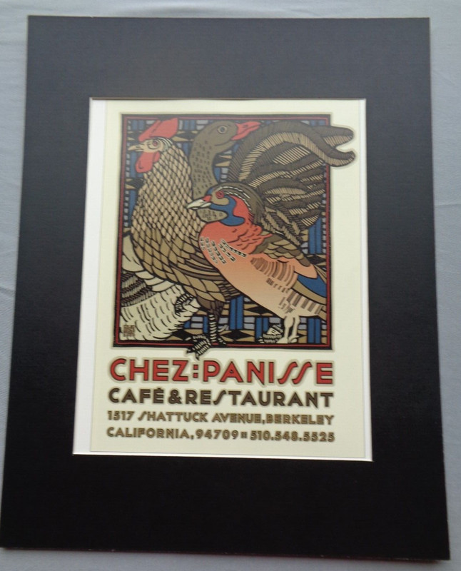 Chez Panisse Cafe Restaurant David Lance Goines Matted Art Print