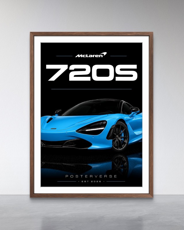 McLaren 720S | Poster Wall Art Print | Automotive Gift | By POSTERVERSE