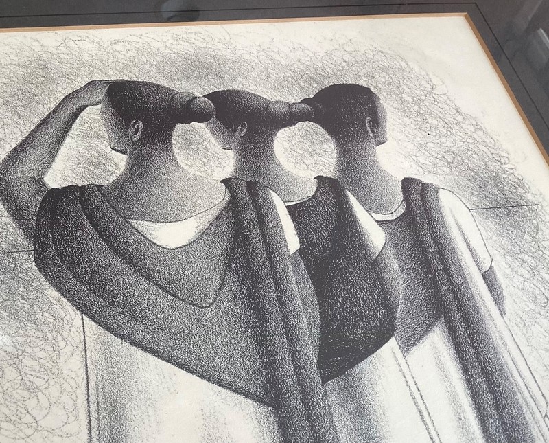 Francisco Dosamantes (Mexican/American 1911 – 1986) Lithograph Mayan Trio MCM gallery