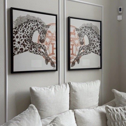Oliver Gal Framed Canvas Hermes Appaloosa Cavalier - 2pc WallArt (24x30) gallery