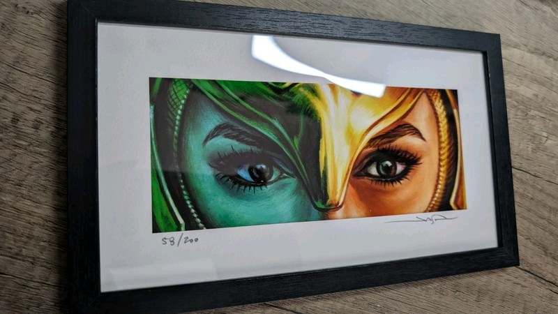 FRAMED Jason Edmiston Eyes Without a Face Gal Gadot Wonder Woman 9" x 5" /200 gallery