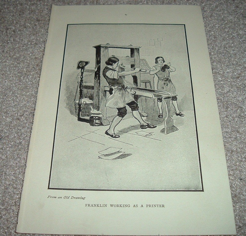 1919 BENJAMIN FRANKLIN WORKING AS A PRINTER Print