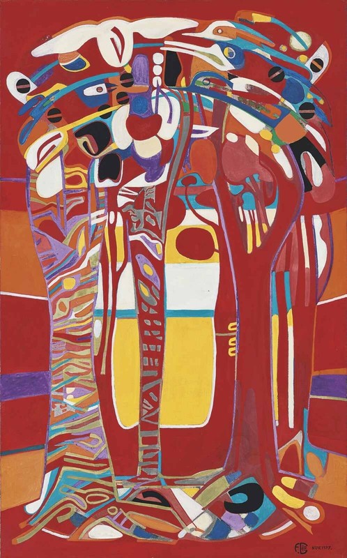 Françoise Gilot : Living Forest : Modernist Art Print 11×17″