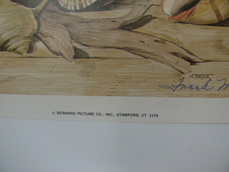 Nautical Beach Still Life Vintage 1978 Signed Lithograph by Artist Frank Massa gallery