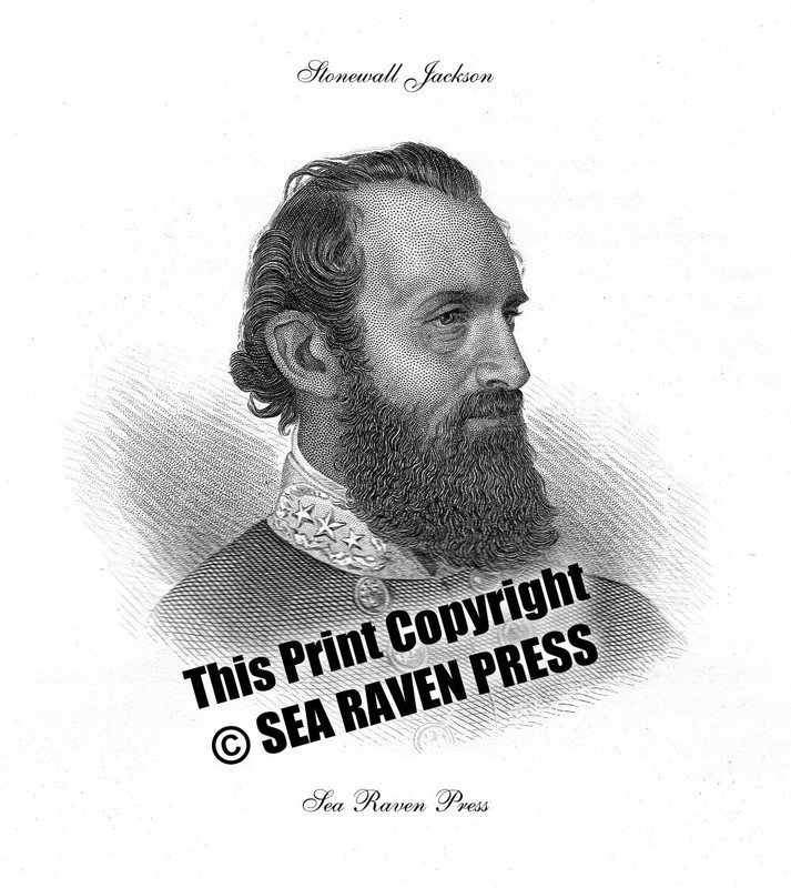 Stonewall Jackson Print from «The Rise and Fall of the Confederate Goverment»