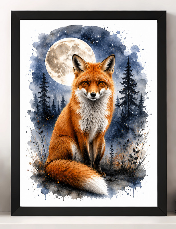 FOX WILDLIFE A4 PORTRAIT PRINT POSTER PICTURE WALL ART HOME DECOR GIFT ANIMALS