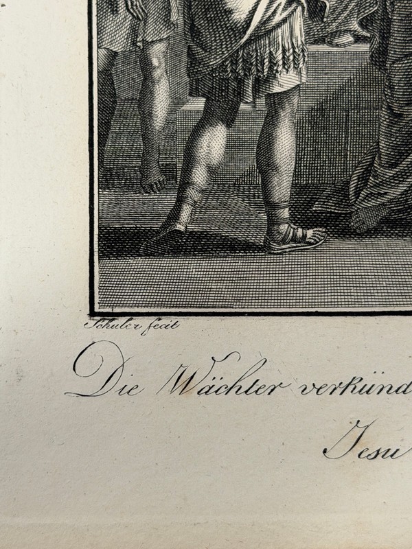 Edouard Schuler - Matthew 28:11-16 Ressurection Early 19th Century Engraving gallery