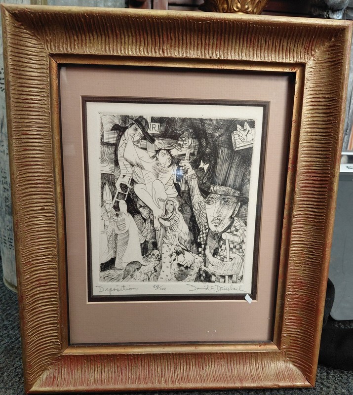 Deposition. David F. DRIESBACH Signed 54/100 Lithograph