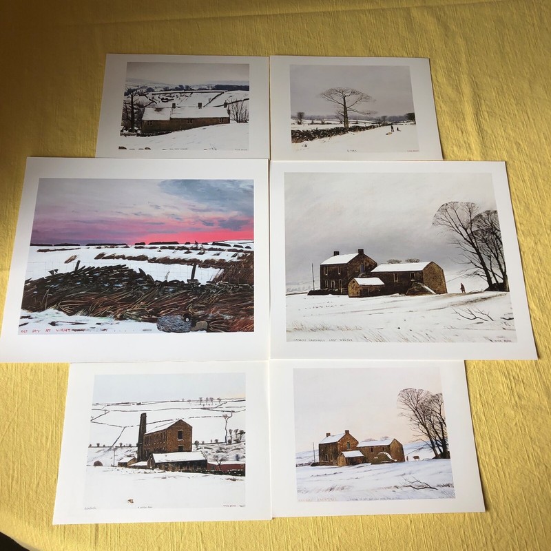 Peter Brooke prints (new): sizes (4) x 8×6 and (2) 11×9.5 inches. 6 prints.