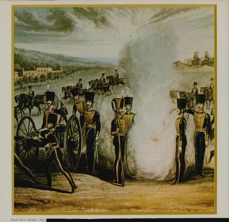 RHA Royal Horse Artillery 1843 Military Print VINTAGE 12.5″ x 11.75″ Hyderabad