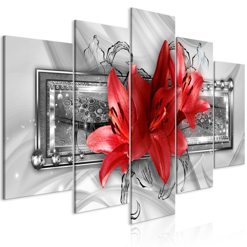 FLOWER ABSTRACTION Canvas Print Framed Wall Art Picture Photo Image b-A-0613-b-m