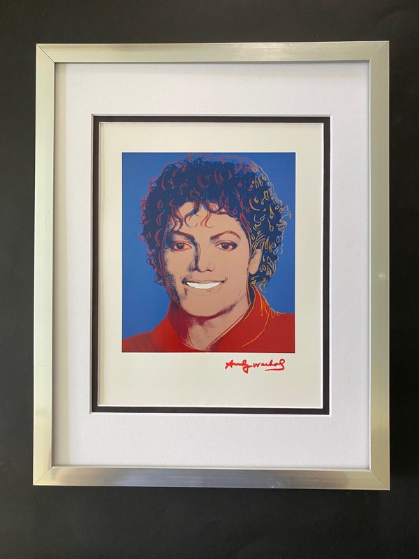 ANDY WARHOL + 1984 SIGNED MICHAEL JACKSON PRINT MATTED 11X14 + BUY IT NOW! #1