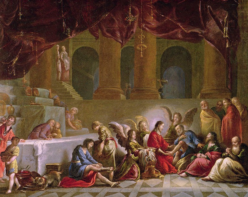 Jesus Washing the Disciples Feet Claude Vignon 8″x10″ ready to be framed