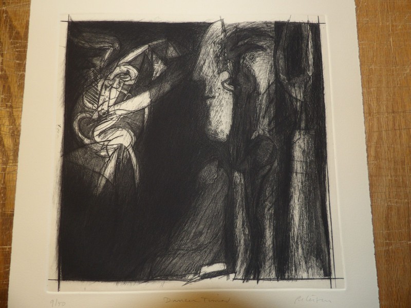 Will Petersen «Dancer Timed» SOFT GROUND ENGRAVING LAKESIDE STUDIO 1983 INTAGLIO