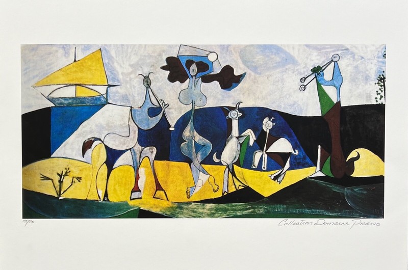 Pablo Picasso THE JOY OF LIVING Estate Signed Limited Edition Giclee Art 20″x26″