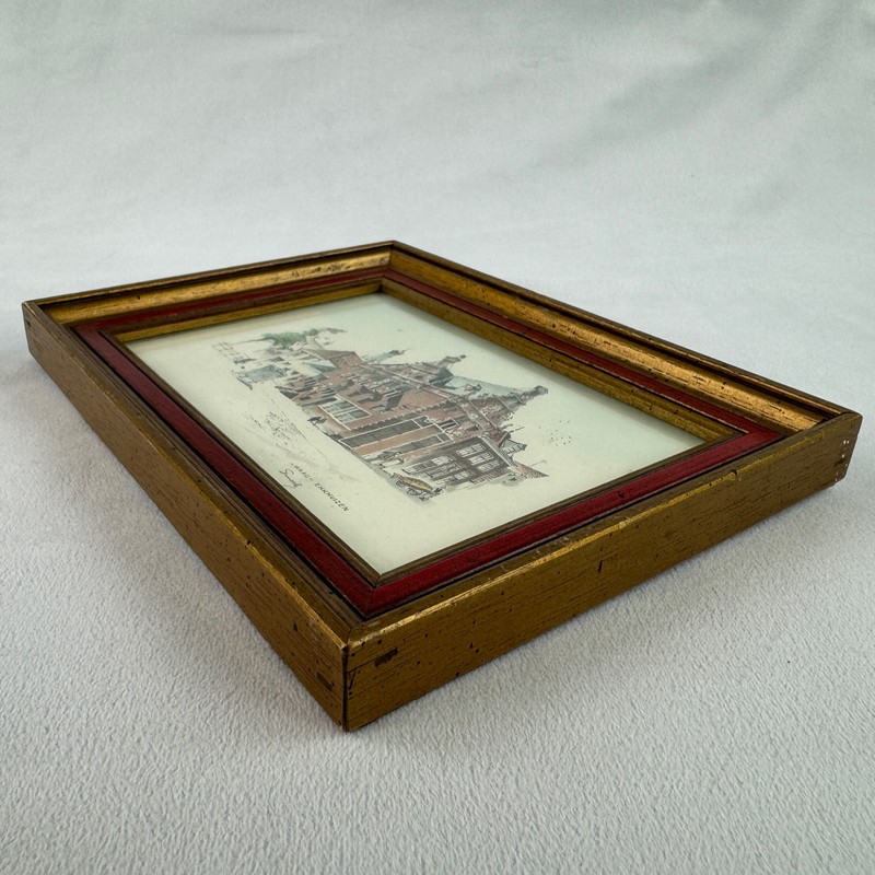 TWO Vintage Framed Prints, Smeele, WAAG ENKHUIZEN & HINDELOOPEN Netherlands gallery