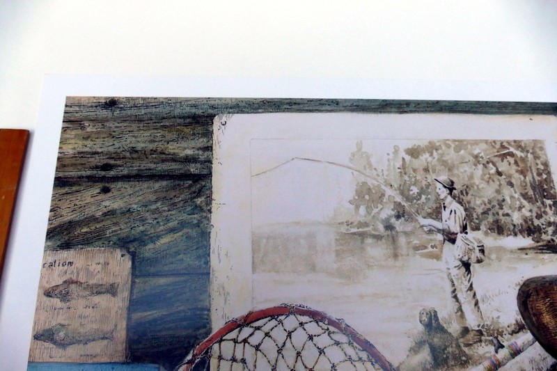 Sharon Pedersen Ready for The Catch Artist Hand Signed 20X25" Print gallery