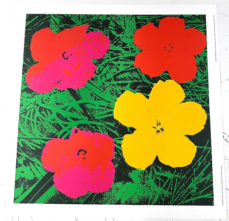 ANDY WARHOL RED FLOWERS 1970 POP ART PRINT EDITOR NOUVELLES IMAGES 1970 ORIGINAL