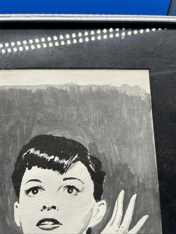 Vintage Audrey Hepburn By Lamina De Irene Celic Framed Wall Art Home Decor 16*12 gallery