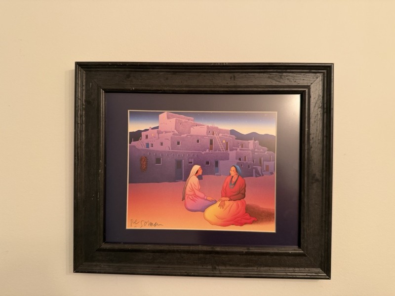 R.C. Gorman “Taos Storytellers” Signed Lithograph Houston Fine Arts Press Framed