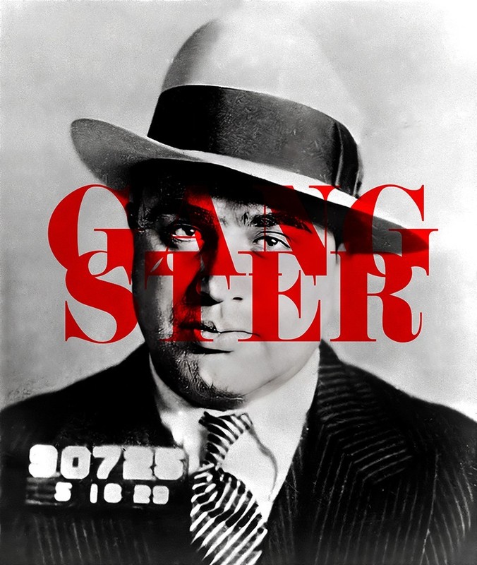 Gangster Al Capone VTG Reprint Mug Shot Remix Poster Wall Art – 8.5×11, 17×22