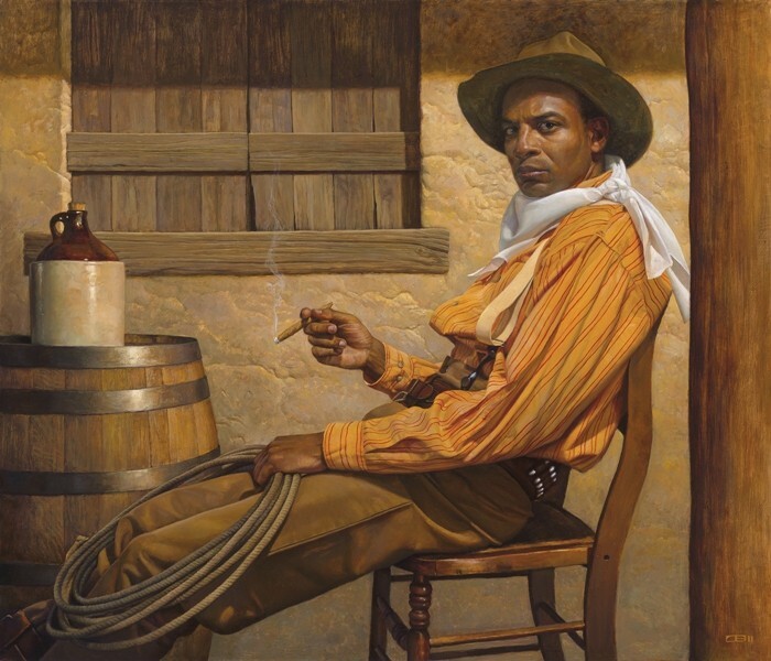 Black African American COWBOY 8 x 10″ ULTRA PREMIUM SATIN Print ready to frame