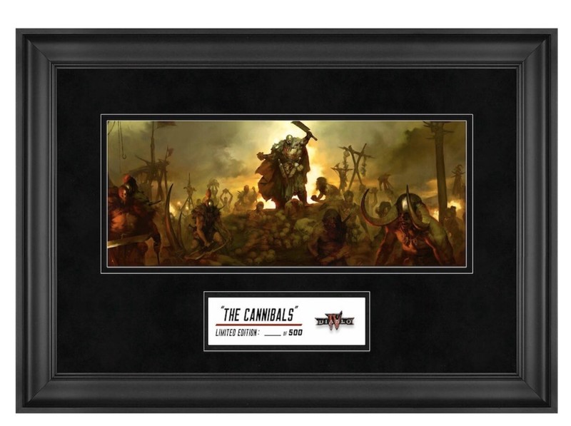 SDCC 2020! Diablo 4 Framed Art Print W/ D4 Collector’s Pin! Limited Ed of 500!
