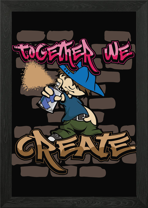 Hip Hop Rap Graffiti Framed Wall Art Poster Canvas Print Picture